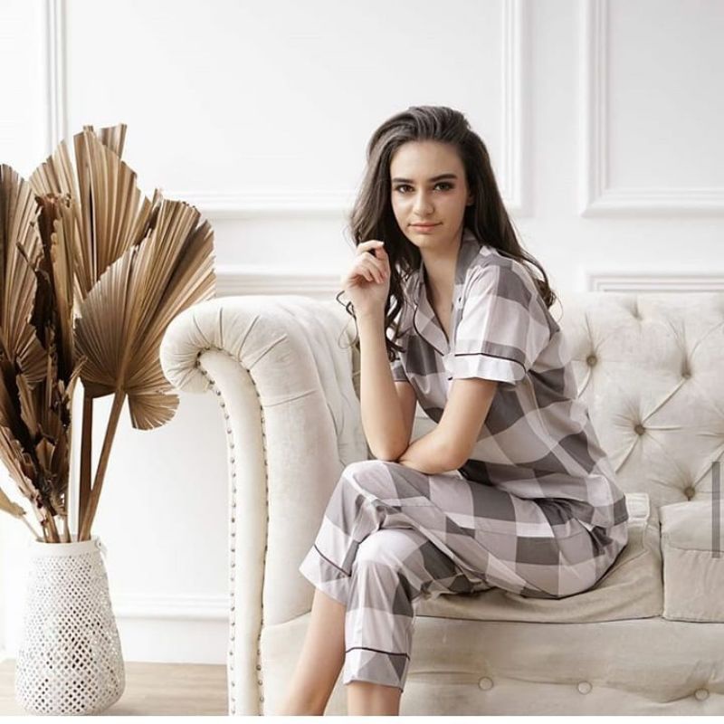 Baju Tidur Wanita | Piyama Wanita Kekinian | Oneset Setelan Wanita Bahan Katun Polymicro Bebas Pilih Motif-1