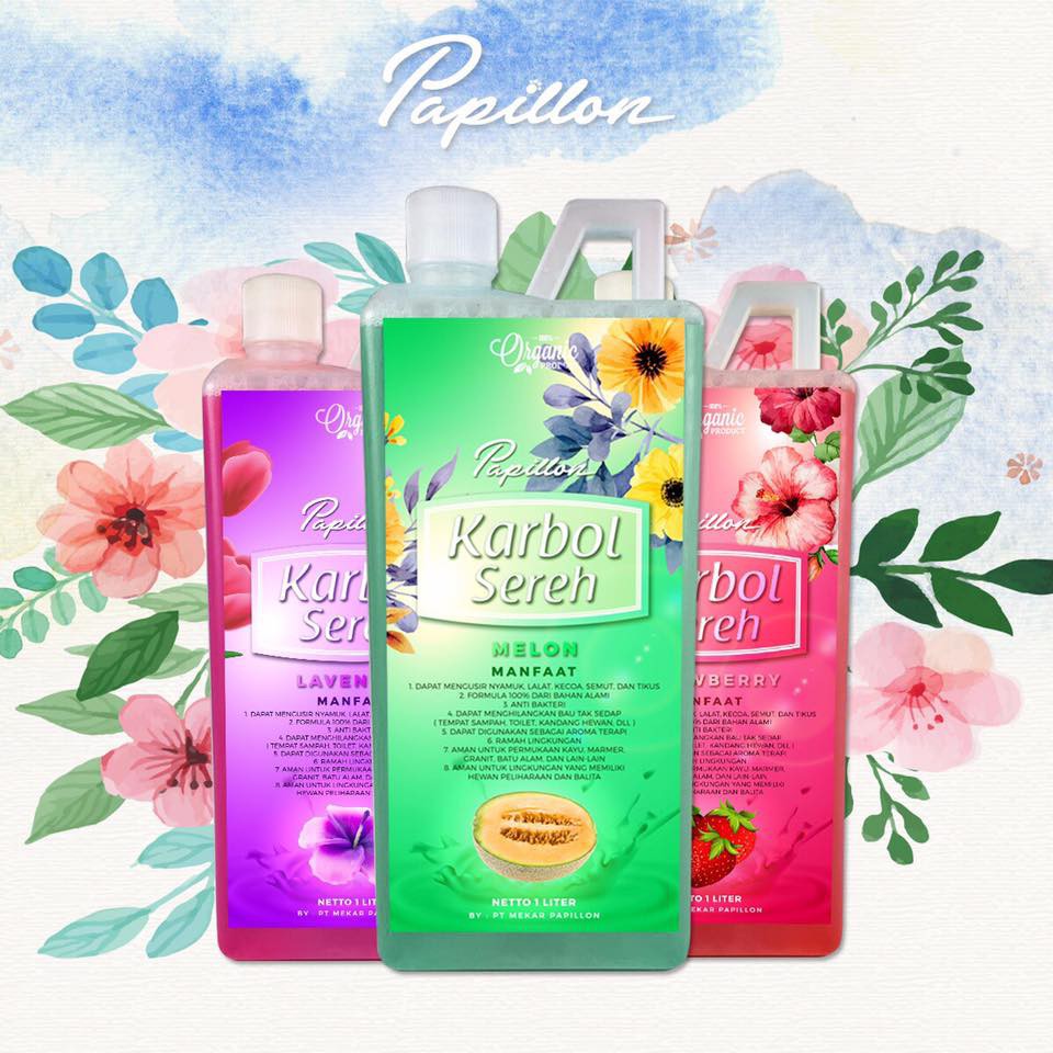 

Papillon 1Litter Karbol Sereh Wangi Disinfektan