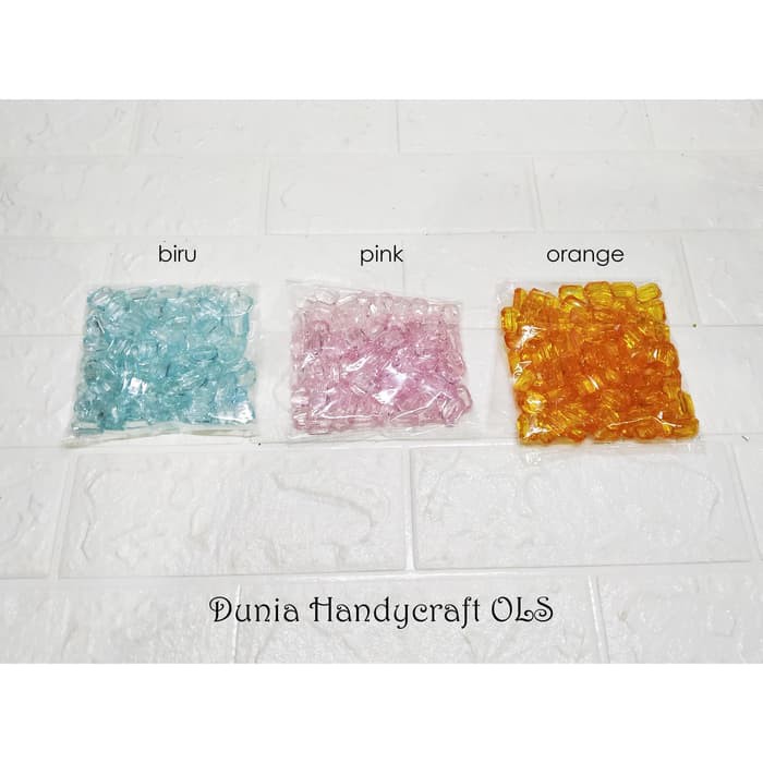 DIY Mote Fox Bening Bahan Kerajinan Tangan Kalung Anting Bros - Merah Muda