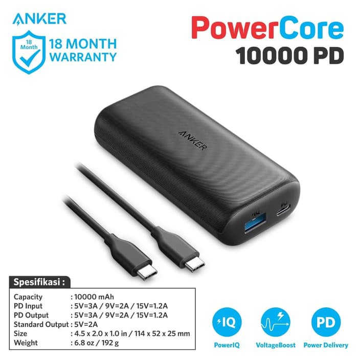 PowerBank Anker PowerCore PD 10000 mAh Black A1236 pb