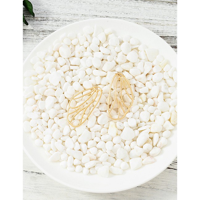 LRC Anting Tusuk Fashion Gold Wing Type S925 Silver Earrings D30008