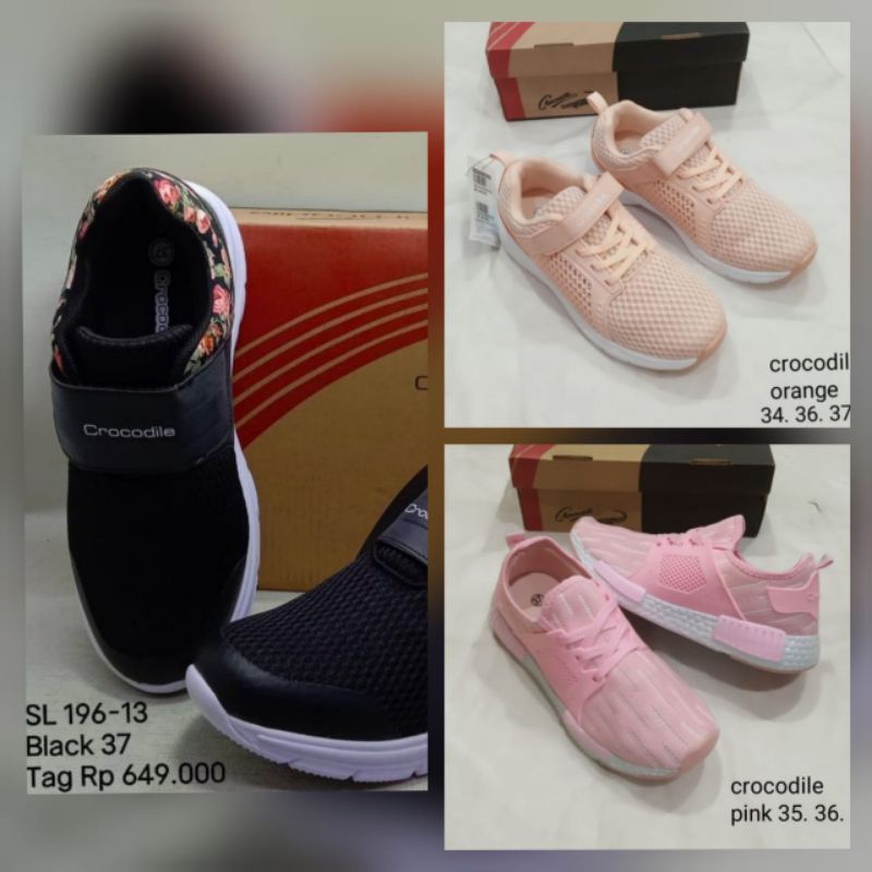 SEPATU SNEAKERS ANAK PEREMPUAN BRAND CROCODILE PINK