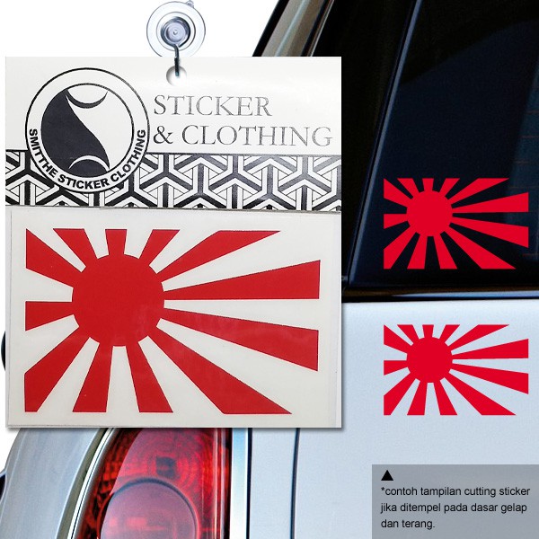 Sticker Mobil Rising Sun Logo JDM Japan Cutting Stiker untuk Aksesoris Mobil Motor