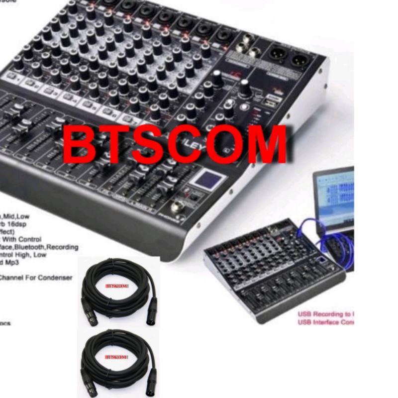 Mixer Ashley SUPER M8( 8 CHANNEL )plus kabel xlr cowok ke rca 2  pcs 3 meter  ORYGINAL Ashley