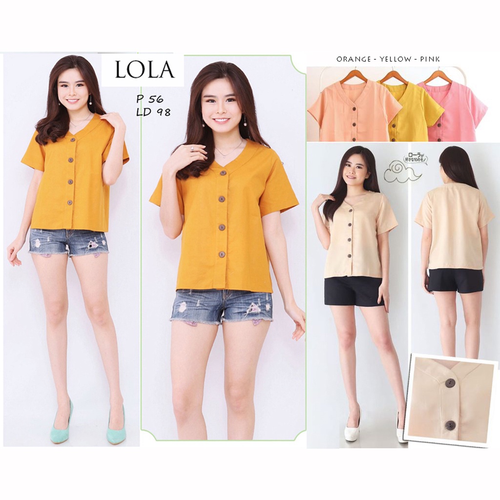 LOLA TOP  STANDAR  / JUMBO - Atasan Wanita Blouse Wanita