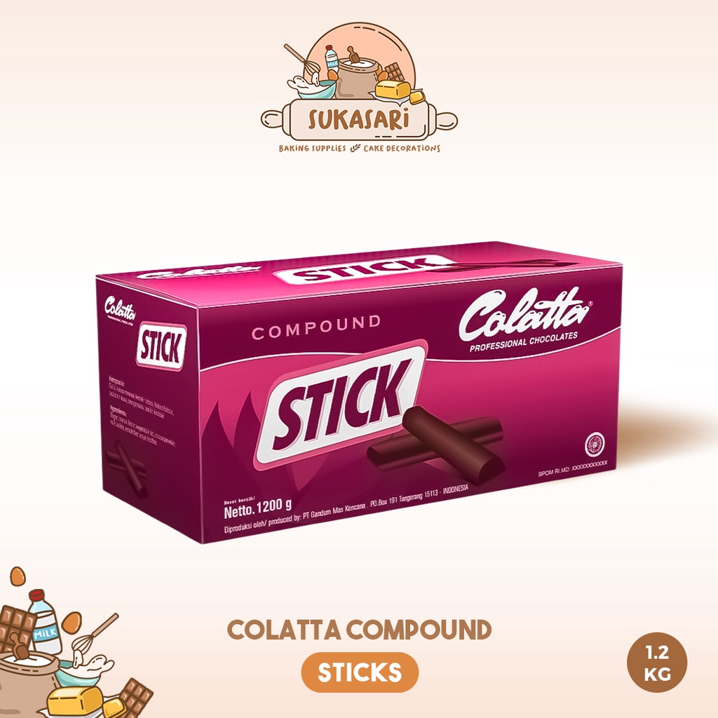 

Coklat Stik - Colatta Stick - Bake Stable - 1.2 kg - Chocolate Compound