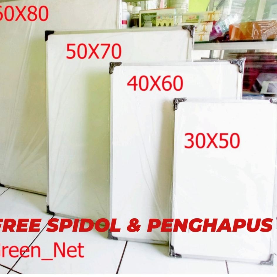 

(TERLARIS!) Papan Tulis Spidol dan Kapur Whiteboard / Blackboard Ukuran 30X50 (FREE SPIDOL DAN PENGHAPUS)