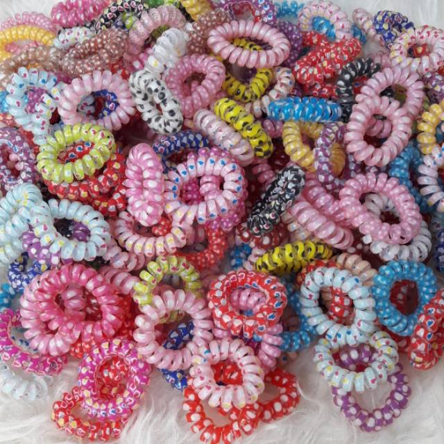 Tali rambut spiral/tali rambut per/tali rambut corak2