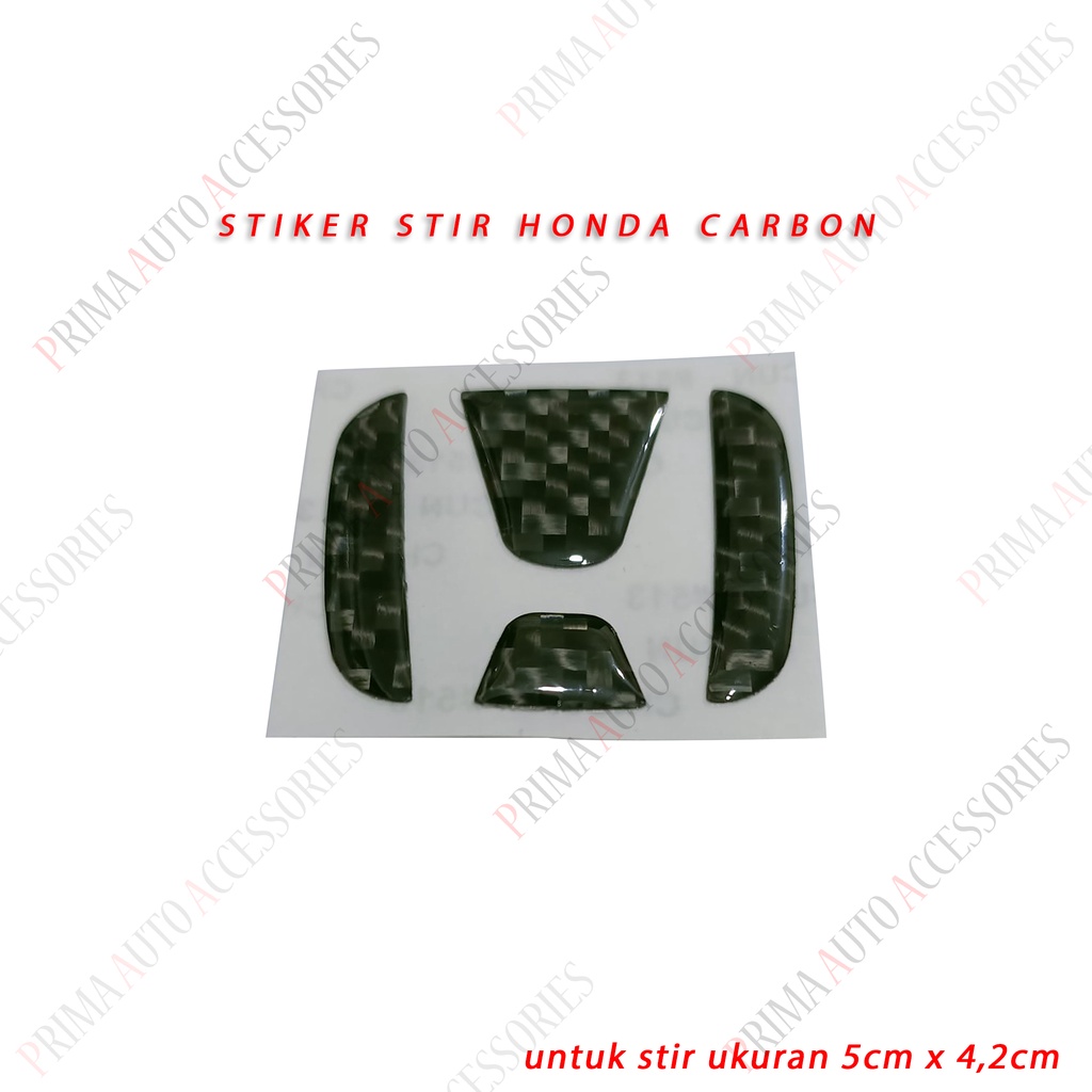 Stiker Stir Mobil HONDA Carbon 5 cm / Steer Car Sticker