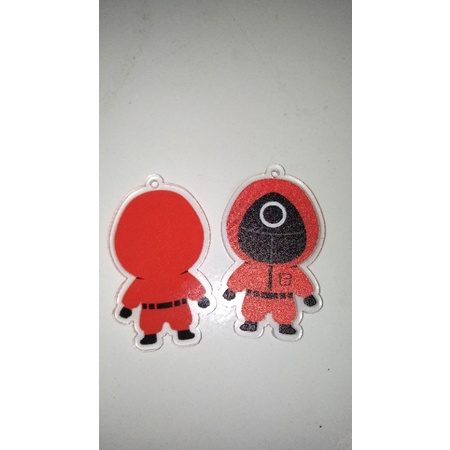 Ganci Keychain Akrilik SQUID GAME GUARD