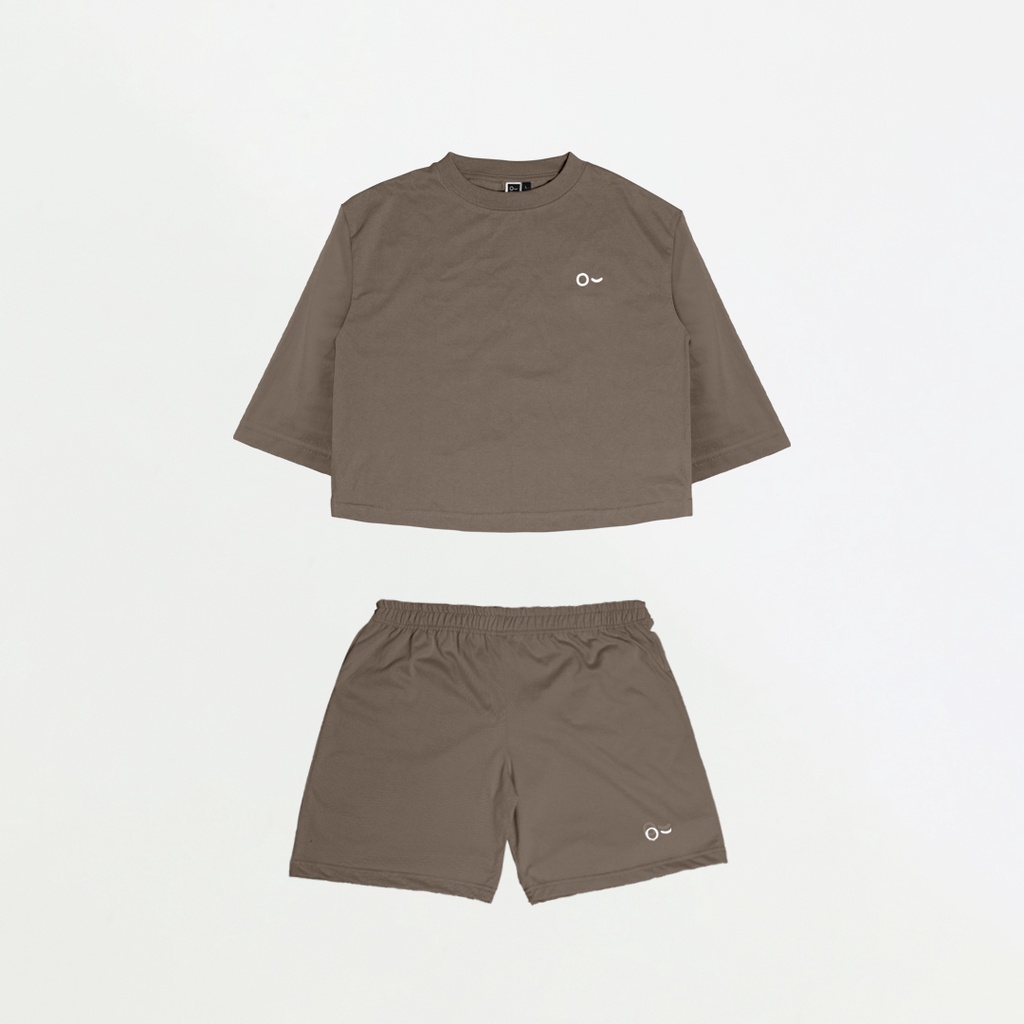 John &amp; Jill Oversize Croptop &amp; Short Pants - Basic Set_