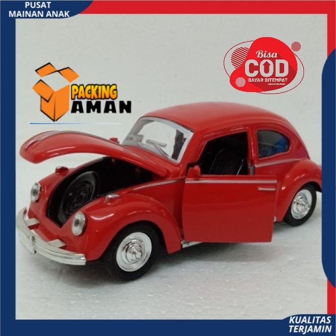 Miniatur Diecast Mobil 1:28 Pullback Vintage Car Model Unik Keren Bahan Bagus