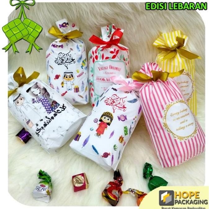 

Sale!!! 20Pcs Spesial Lebaran Plastik Serut Pita Plastik Serut Cookies Kue - Paling Dicari