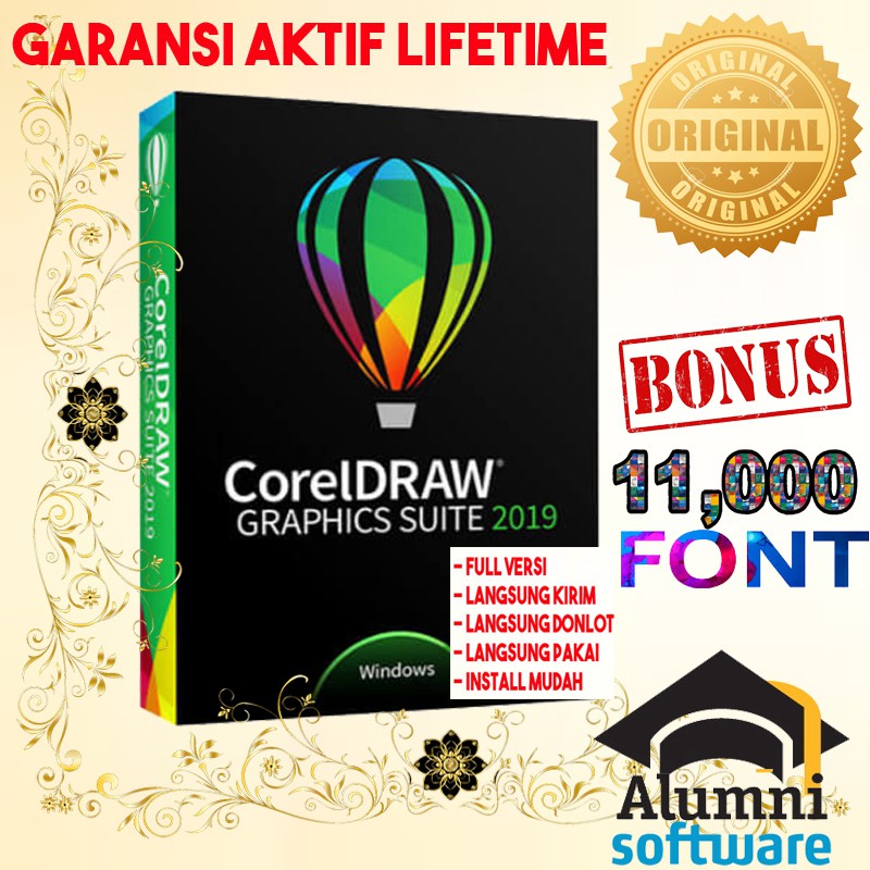 [FULL VERSION] CorelDRAW X11 LIFETIME - BONUS 11.000 FONT ORIGINAL GARANSI AKTIVASI