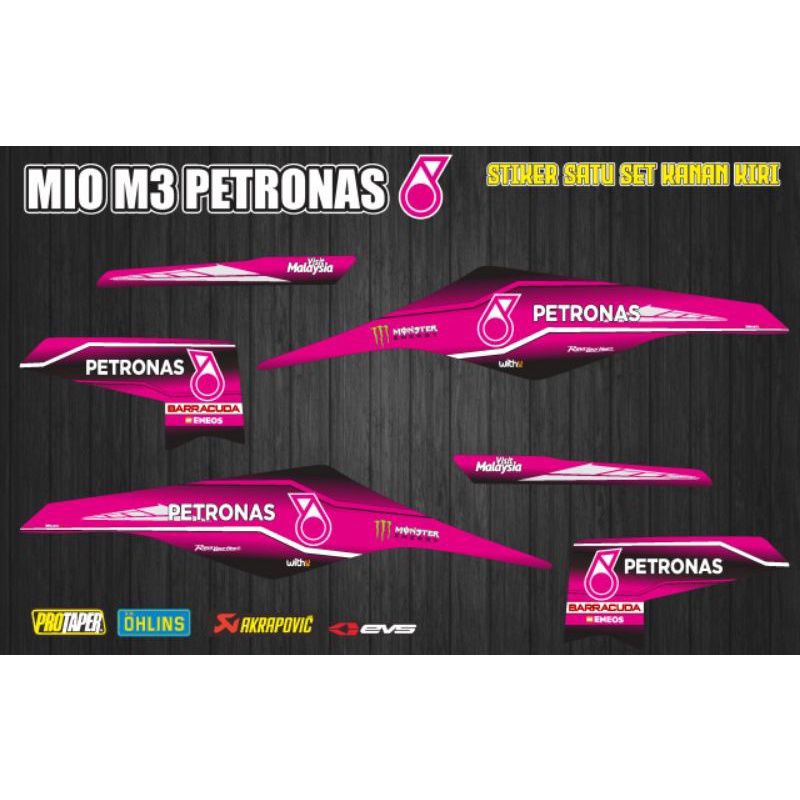 Stiker variasi list body motor Yamaha MIO M3/Mio z PETRONAS