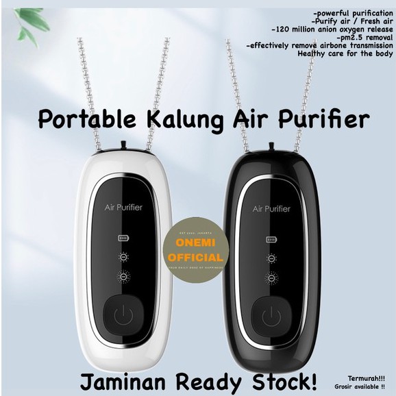 portable air purifier  necklace kalung air purifier ion rechargeable   penjernih udara