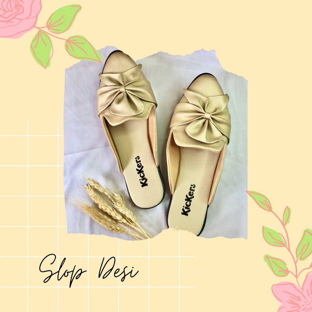 SLOP DESI 5 SENDAL CEWEK BUNGA PITA CANTIK SANDAL TEPLEK WANITA CASUAL FEMINIM BLOW MULES FLATS KEKINIAN TERUPDATE SELOP SENDAL PEREMPUAN PESTA KONDANGAN CEWEK TINGGI SLOP TERLARIS TERBARU