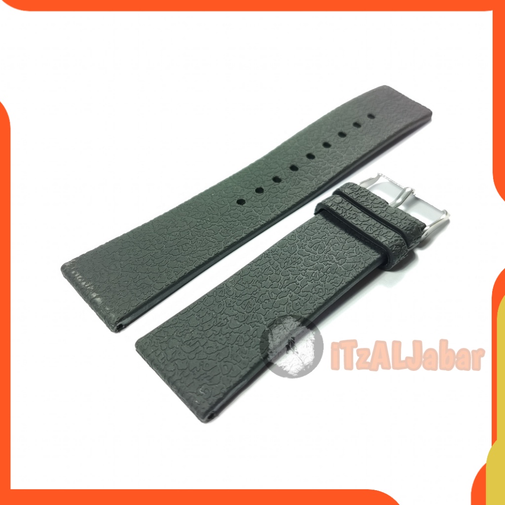 Tali jam tangan Karet 24mm rubber strap WH124 Hitam