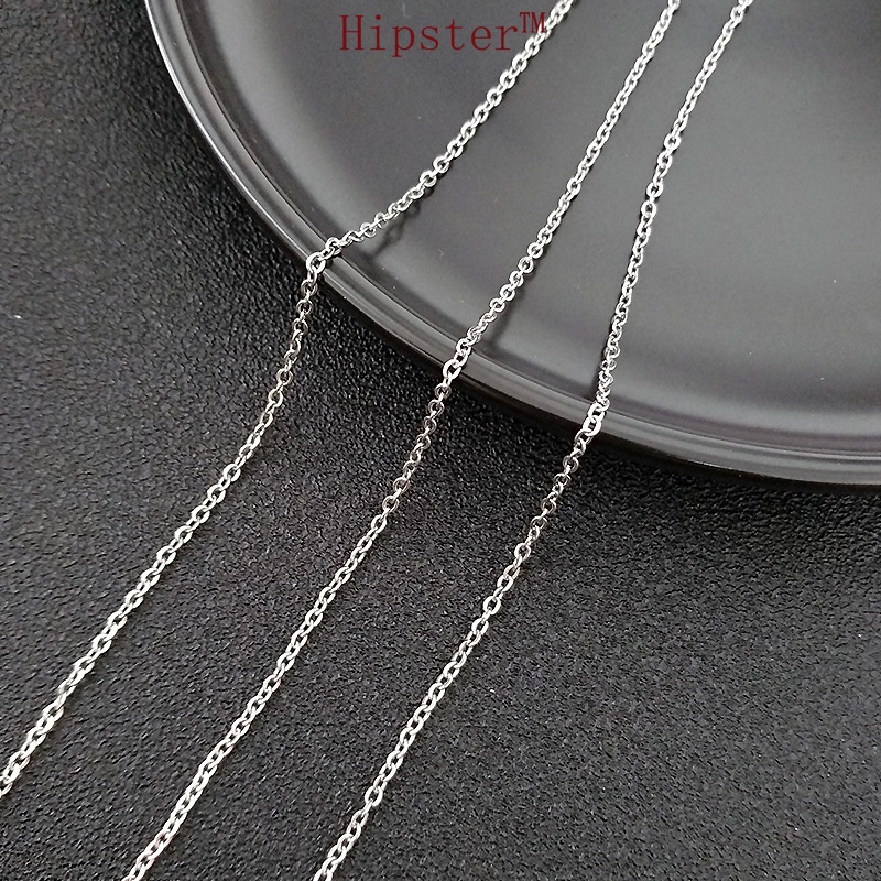 Korean Style Simple Versatility, Fashion and Personality White Gold Color Cross Chain