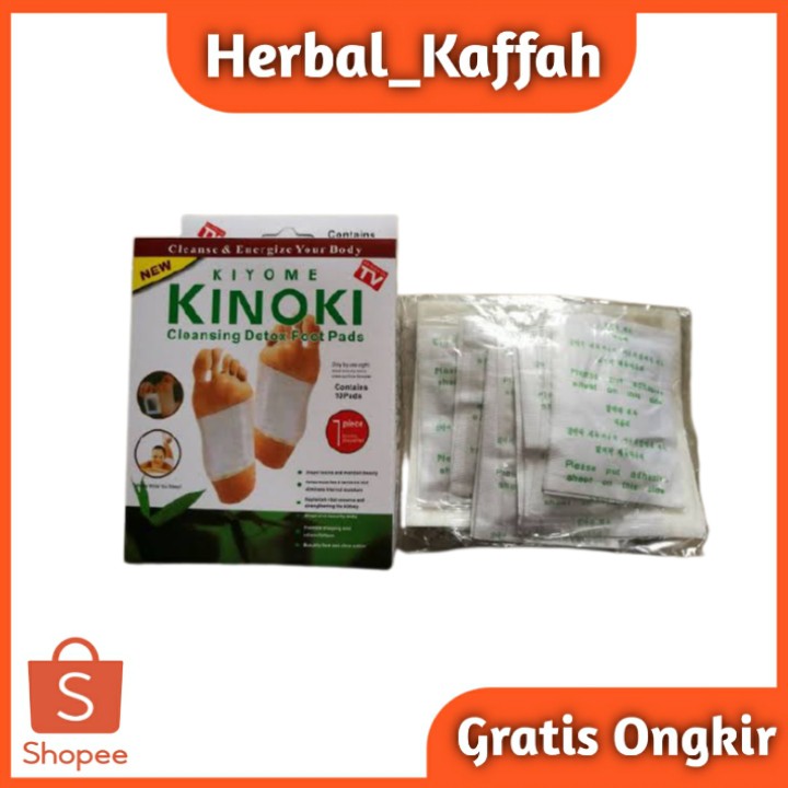 Kinoki putih detox kaki Isi 10 Lembar Kiyome kinoki White Cleansing Foot Pads asli original