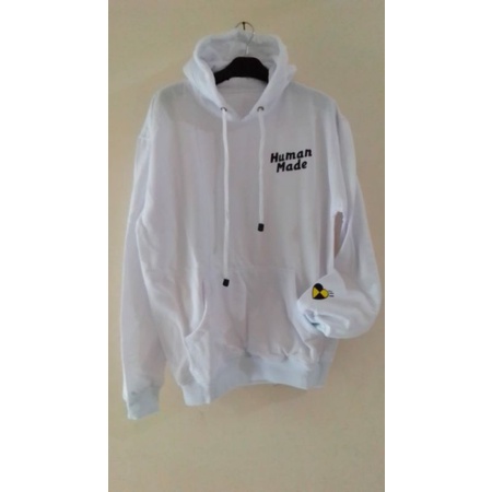 Jaket Hoodie Jumper BTS  Jhope style HUMAN MADE logo kecil (HANYA SABLON DEPAN)
