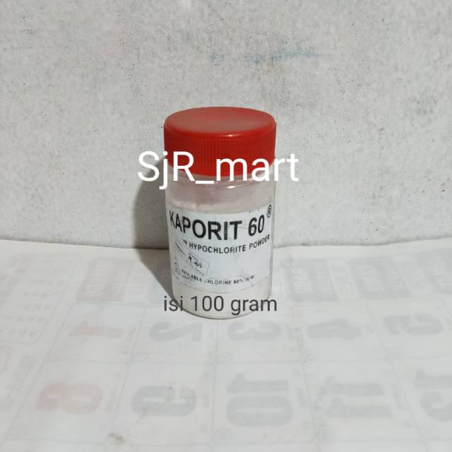 KAPORIT 60 % / KAPORIT BUBUK 60 PERSEN 100 GRAM / PENJERNIH AIR SUMUR PEMBERSIH AIR KOLAM