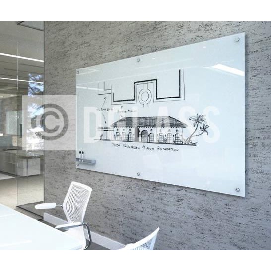 

---Terbartu--- Magnetic Glassboard / Papan Tulis Kaca Magnet Uk 120 x 200