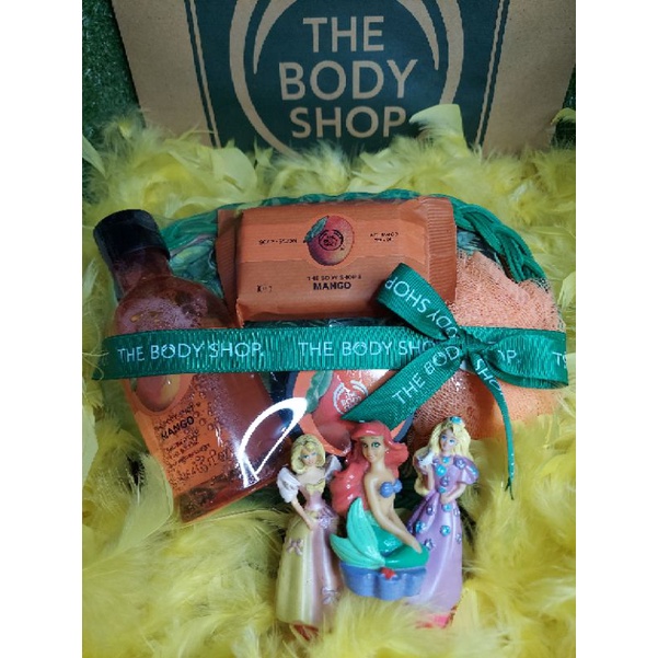 A3 TBS THE BODY SHOP GIFT SET ORIGINAL MANGO OLIVE SHEA MORINGA BRITISH ROSE FUJI GREEN TEA