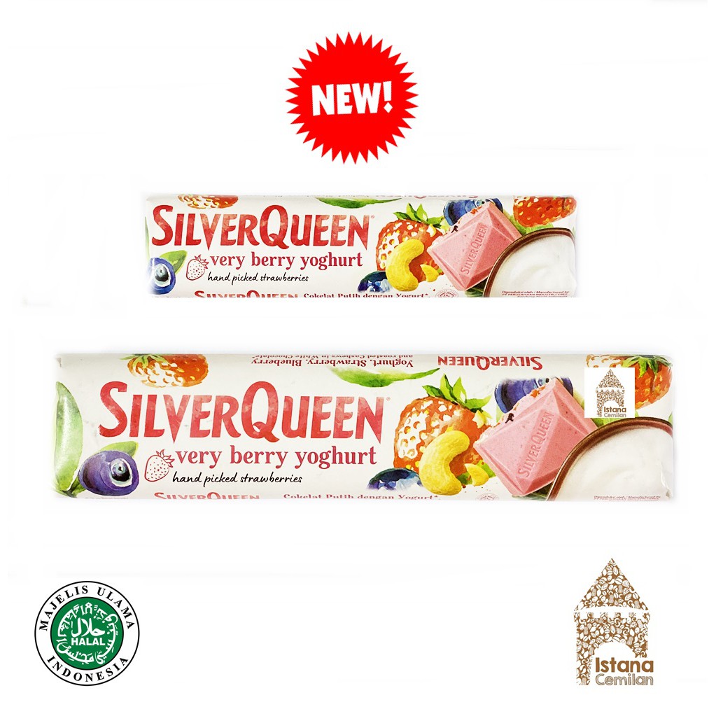 Silver Queen Milk Chocolate Very Berry / Cashew 33 Gram / 65 Gram . Silverqueen Cokelat