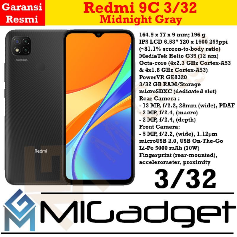 Xiaomi Redmi 9C 9 C 3/32 Garansi Resmi-0