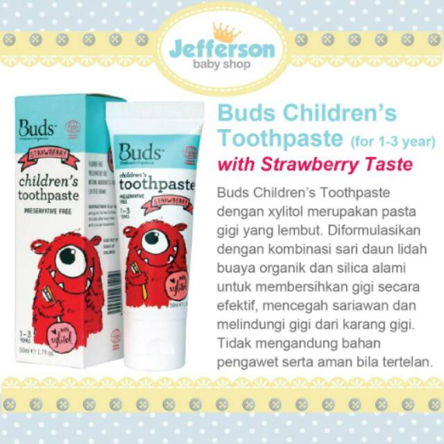 Buds- for kids children toothpaste (1-3thn)