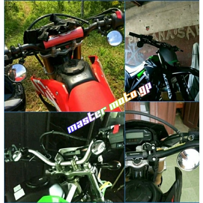 Spion jepit stang spion caferacer motocross Spion bulat Vnd jepit stang NMAX XRIDE PCX VIXION R15 R25 XABRE TIGER KLX CRF ADV spion stang fatbar