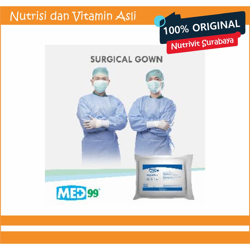 MED99 Surgical Gown / Baju Operasi All Size Steril