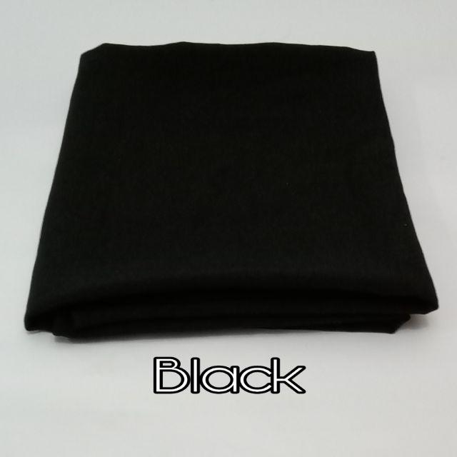 Pashmina Diamond/ Pashmina Polos Isabella/ Pasmina Sabyan Murah 175x75-Black