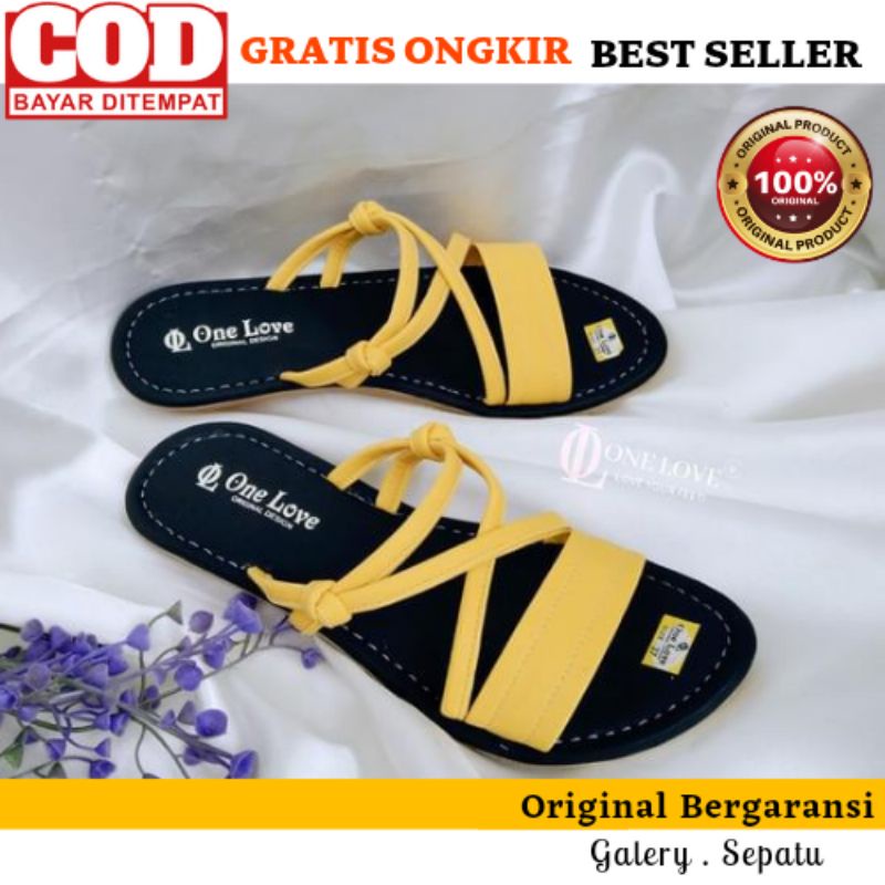One Love Sandal Flat Wanita One Love Original Branded Sandal Selop WanitaKekinian Sandal Cewek Terba