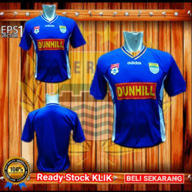 baju bola persib perserikatan Dunhill 94 biru putih murah pria wanita