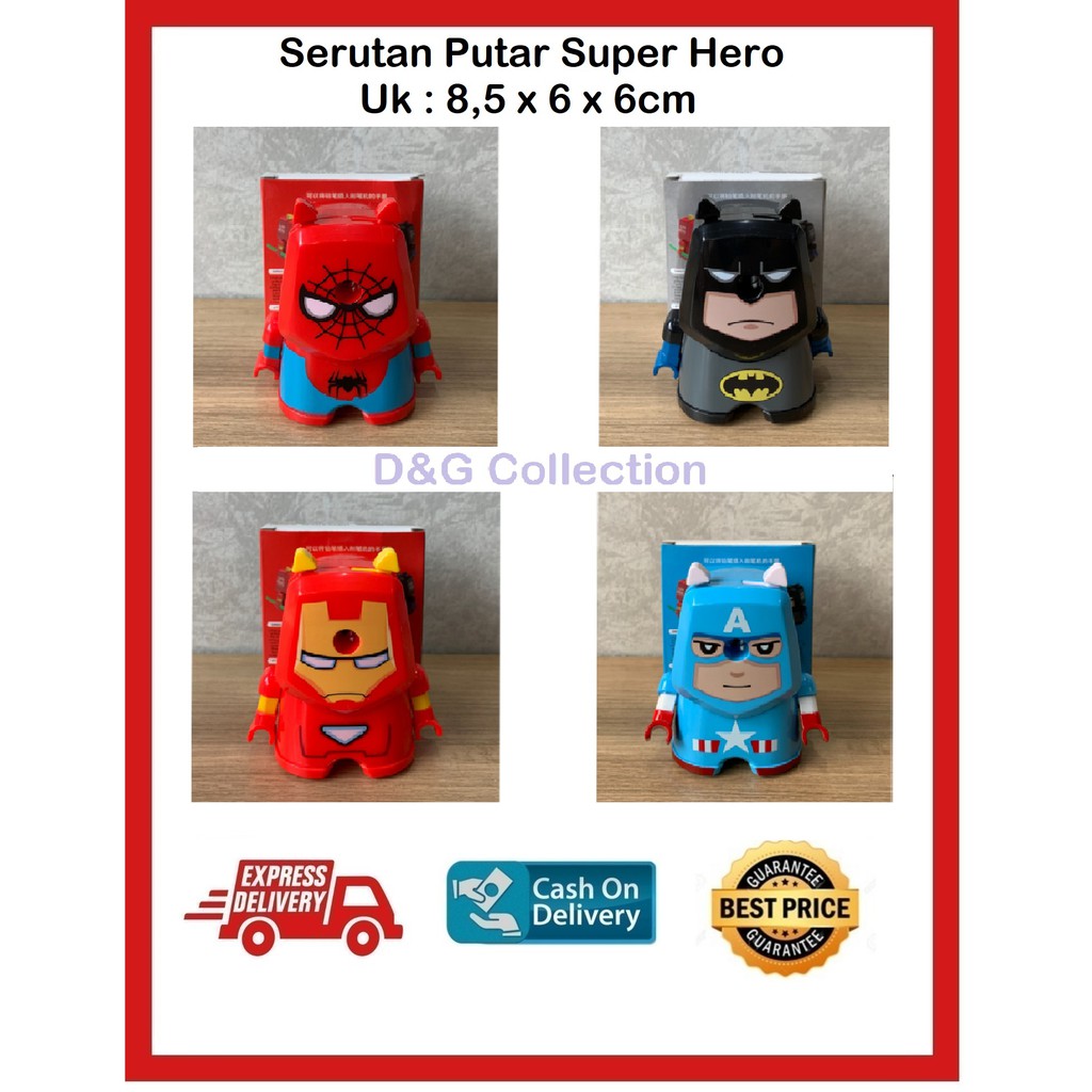 

RAUTAN PUTAR PENSIL / SERUTAN PUTAR / SHARPENER SUPER HERO