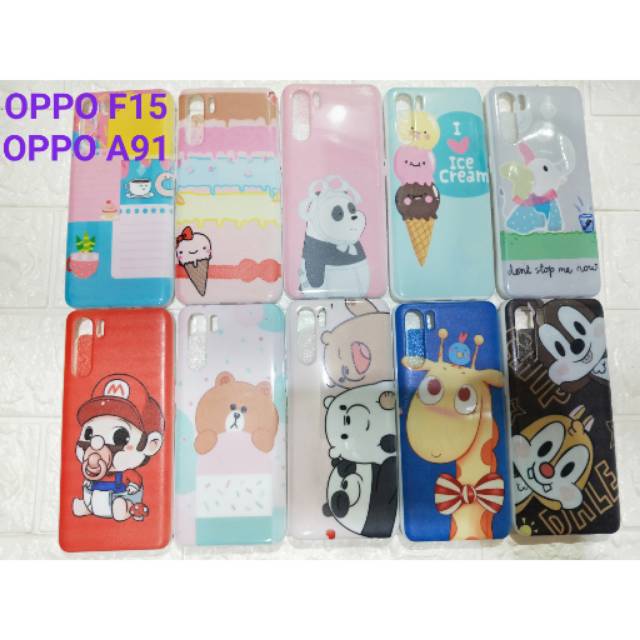 SOFTCASE OPPO A91, F15 GLOSSY KARAKTER