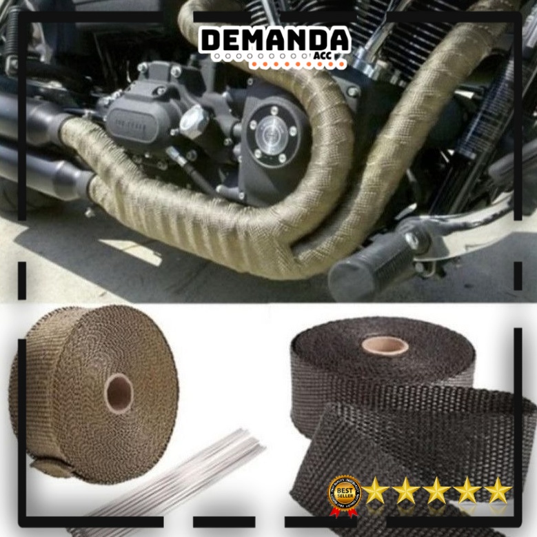 Kain Lakban Peredam Panas Knalpot / Lakban knalpot motor mobil/ exhaust wrap