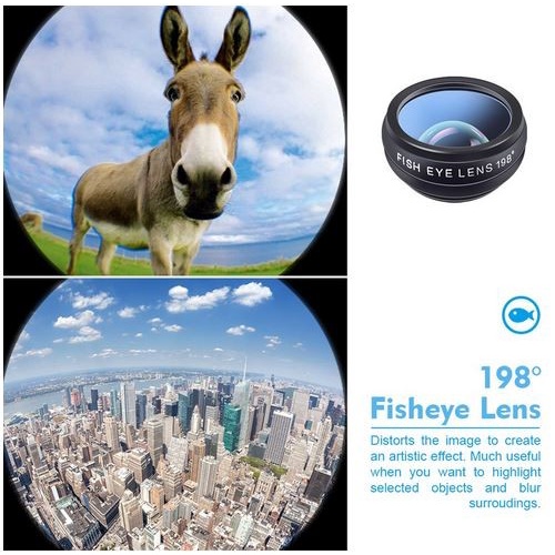 10 in 1 Lensa Kamera Fisheye Wide Angle Macro untuk Smartphone