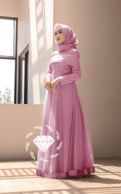 gamis remaja terbaru 2022 lebaran kekinian pesta Ss maxy berliana /Baju Gamis Syari Muslim Brukat Wa