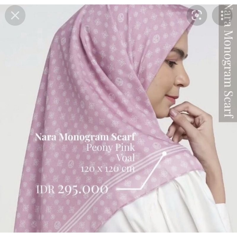 Nara Monogram Scarf Ria Miranda