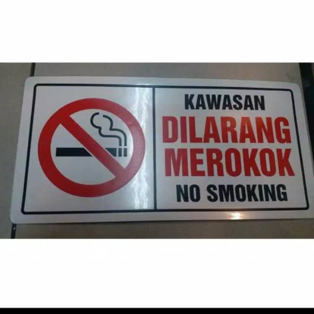 

Stiker sign Label safety 30x15 KAWASAN DILARANG MEROKOK no smoking area