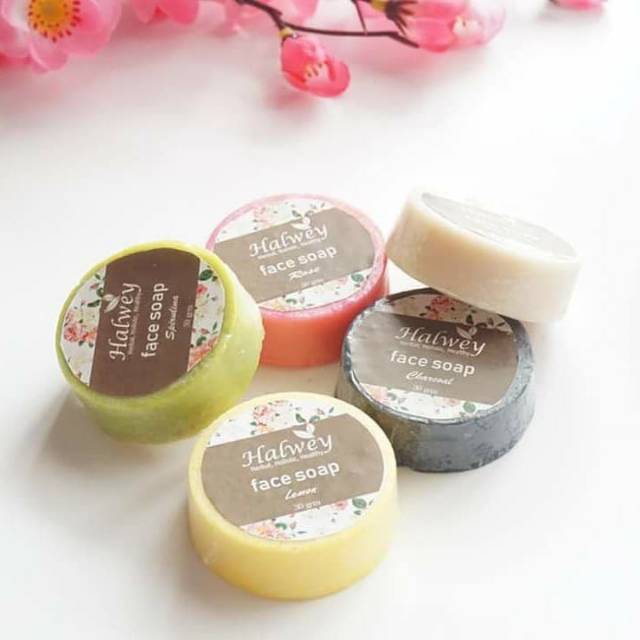 HALWEY MILK KEFIR SOAP BENGKOANG, SPIRULINA, LEMON, CHARCOAL, ROSE-STRAWBERRY