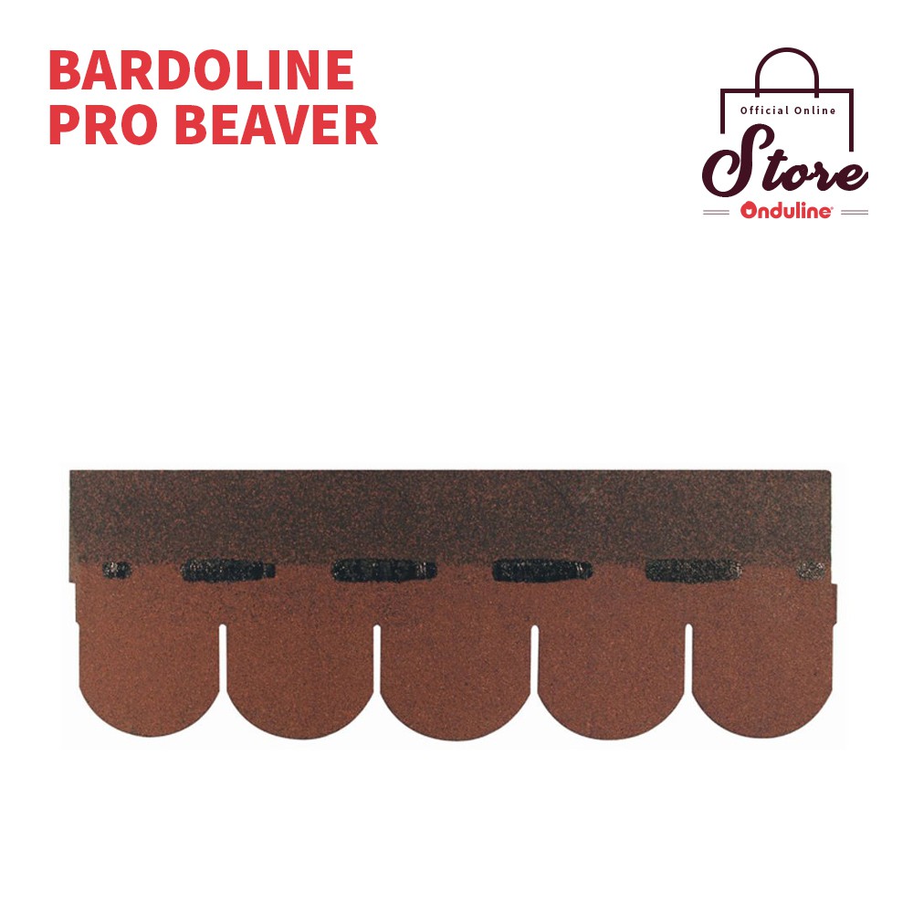 Onduline Atap Aspal Genteng Bitumen Flat Shingles - Bardoline Pro Beaver - 1 Pack Isi 21 Pcs - 3.05m