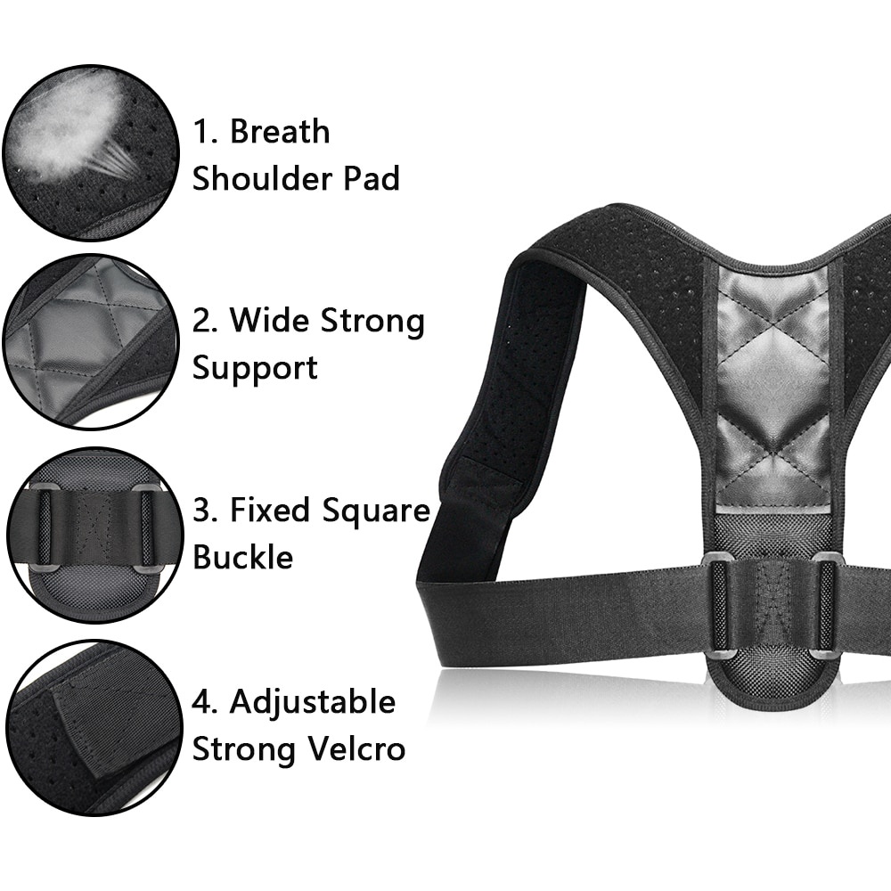 Tali Body Harness Korektor Postur Punggung  - BBJ-15 - Black