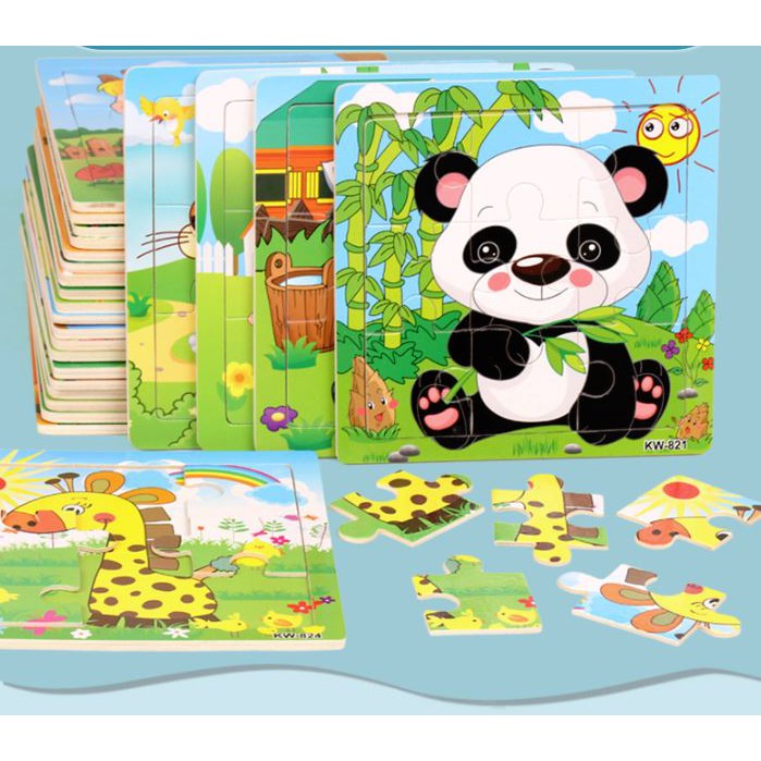 TweedyToys - Puzzle Kayu / Jigsaw Puzzle 9 Pcs Murah