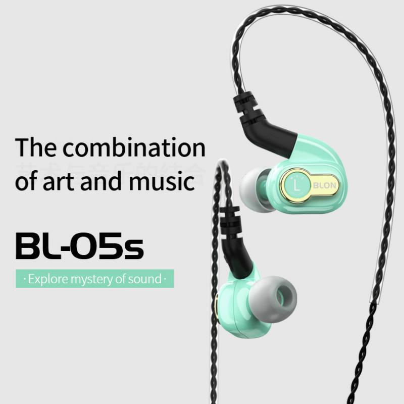 Blon Bl-05S Bl05S Earphone In Ear Hifi Generasi 3 Bahan Karbon Diafragma 10mm Untuk Olahraga