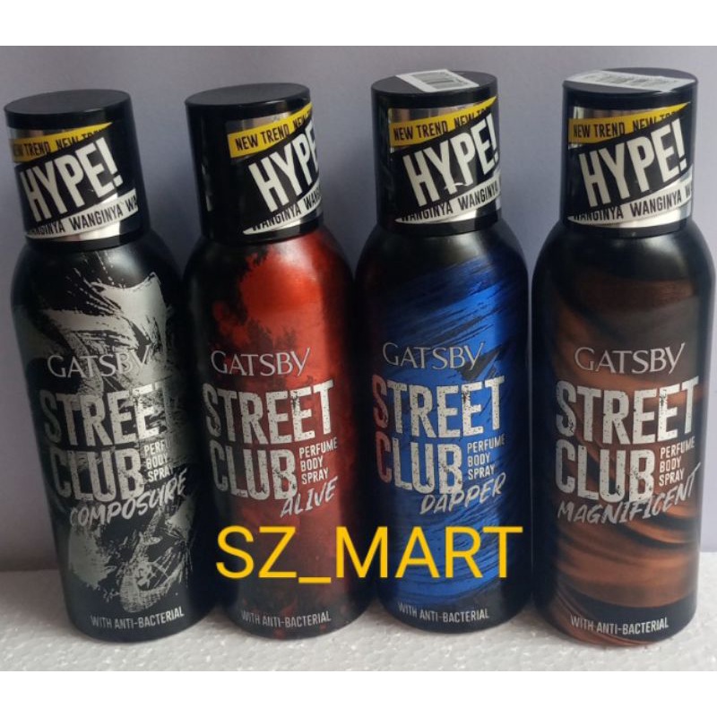 Gatsby Street Club 150ML | Alive | Dapper | Magnificent | Compusure | Parfum Spray | Parfum Pria