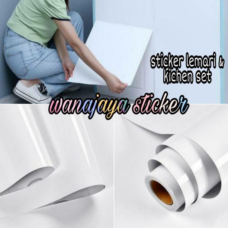 Jual STIKER LEMARI / STIKER SKOTLET WARNA PUTIH / STIKER KICHEN SET
